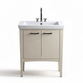 Bathroom vanity with white ceramic sink and two storage cabinets 80 x 50 x 85cm